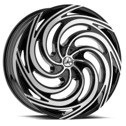 Azara - Azara Wheel AZA-519 28x9.5 BLANK 15mm Black/Machined AZA-5192895BLANK+15BM - Image 1