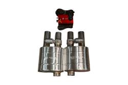 Valvetronic Designs - Valvetronic Designs UVM.63MM.DUALOUT.X2 Universal Muffler Kit Single Inlet Dual - Image 1