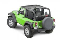 MasterTop - MasterTop 14200301 Black Mesh Bimini Top ShadeMaker for 07-18 Wrangler JK 2DR - Image 1