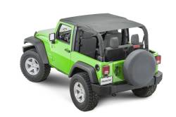 MasterTop - MasterTop 14300335 Black Diamond Bimini Top Plus for 07-18 Jeep Wrangler JK 2DR - Image 1