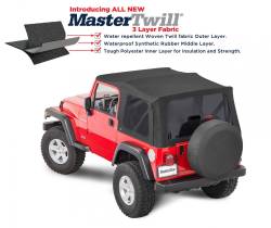 MasterTop - MasterTop 15201224 Top No Doorskins Tinted Glass Black for 97-06 Wrangler TJ - Image 2