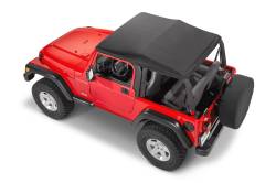 MasterTop - MasterTop 15701235 Fast Back Fabric Top Tinted Black Dia for 97-06 Wrangler TJ - Image 3