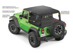 MasterTop - MasterTop 14810324 Cable Style Bimini Top Combo for 07-09 Jeep Wrangler JK 2DR - Image 2