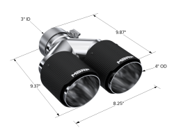 MBRP Exhaust - MBRP Exhaust T5183CF Tip 4" O.D Out 3" ID Dual Wall CF T304 - Image 2