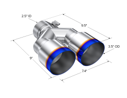 MBRP Exhaust - MBRP Exhaust T5171BE 2.5" Inlet Burnt End Exhaust Tip - Image 2