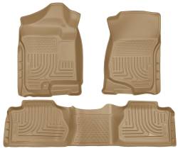 Husky Liners 98213 Weatherbeater Front/Rear Floor Liners Tan for Silverdo/Sierra