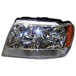 Crown Automotive Jeep Replacement - Crown 55155577AE Left European Headlight Assembly for 01-04 Jeep Grand Cherokee - Image 2