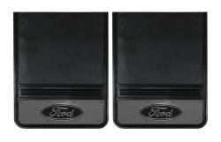 Gatorback - Gatorback 19"x24" Rear Dually Black Mud Flaps Ford Oval Logo GM1924F-B - Image 1