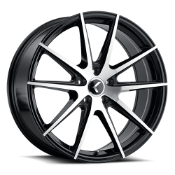 Kraze Wheels - Kraze Wheels KR185 Double Down 22x8.5 5x4.5/120 38mm Black/Mach KR185-22804BM38 - Image 1
