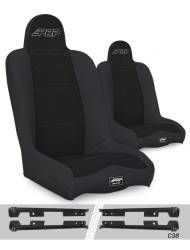 PRP - PRP A140110-C38-50 Daily Driver High Back Seats Kit for Wrangler JK/JKU Pair - Image 1