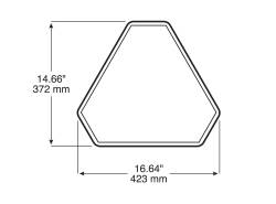 Peterson - Peterson 459 SMV Emblem Reflector Assembly 16.25" x 14" Orange/Red - Image 2