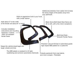 Black Horse Off Road - Black Horse FF-TT22SM Fender Flares Black for 22-24 Toyota Tundra - Image 2