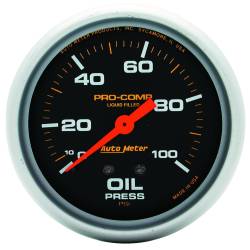 AutoMeter - AutoMeter 5421 Pro-Comp Mech Oil Pressure Liquid Filled Gauge 0-100PSI 2-5/8" - Image 1