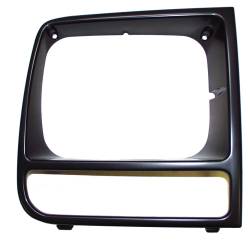 Crown Automotive Jeep Replacement - Crown Automotive 55055136 Black Headlamp Bezel for 97-01 Jeep Cherokee XJ - Image 1