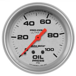 AutoMeter - AutoMeter 4421 Ultra-Lite Mechanical Oil Pressure Gauge 0-100 PSI 2-5/8" - Image 1