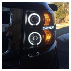 Spyder Auto - Spyder Auto 5009494 Black/Clear Halo Projector Headlights for 07-13 Silverado - Image 6