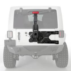 Smittybilt 2843 Pivot HD Oversize Tire Carrier Black for 07-18 Jeep Wrangler JK