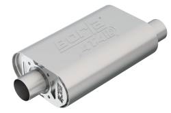 Borla - Borla 400820 ATAK 2.5" In/2.5" Out 4.35x9.10" Oval CrateMuffler SBC 350/383/406 - Image 1