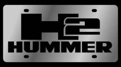 Eurosport Daytona - Eurosport Daytona 1622-1 Stainless License Plate Hummer H2 Logo - Image 1