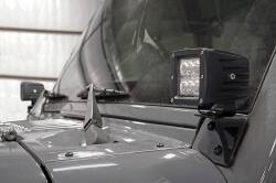 Rough Country Suspension Systems - Rough Country Lower Windshield Light Mounts Black for Jeep Wrangler JK 70044 - Image 3