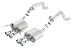 Borla - Borla 11877 S-Type AxleBack Exhaust Quad Center Rear Exit for 14-19 Corvette 6.2 - Image 1