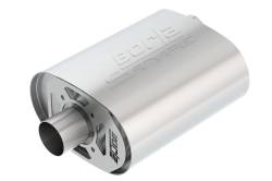 Borla - Borla 400855 CrateMuffler 2.5" Offset In/2.5" Center Out 6" x 10.34" Oval Coyote - Image 1