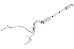 Borla - Borla 140615 S-Type Cat-Back Exhaust Single Split Rear Exit 15-20 F150 2.7/3.5L - Image 1