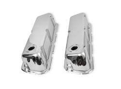 Mr Gasket - Mr Gasket 9804 Valve Cover Chrome Plated OEM Height Baffled Pair - Image 2