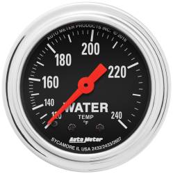 AutoMeter - AutoMeter 2433 Traditional Chrome Water Mech Temp Gauge 120-240°F/12' 2-1/16" - Image 1