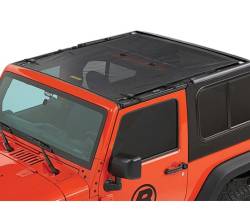 Bestop 52402-11 Mesh Sun Safari Extended Bikini Top for 07-18 Wrangler JK 2DR