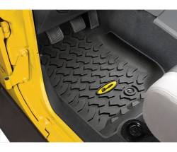 Bestop 51500-01 Front Seat Floor Liner Set Black for 07-13 Jeep Wrangler JK