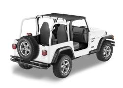 Bestop 52525-15 Black Denim Header Targa Bikini Top for 97-02 Jeep Wrangler TJ