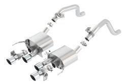 Borla - Borla 11855 S-Type Axle-Back Exhaust Quad Center Rear Exit 14-19 Corvette 6.2L - Image 1
