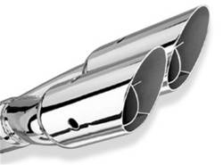 Borla - Borla Exhaust 20213 Universal 14" Long Tip x 2.5" Inlet x 3" Dual Round Outlet - Image 1