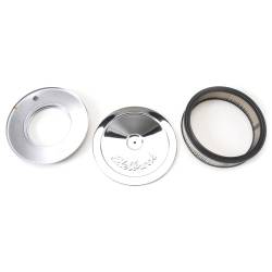 Edelbrock - Edelbrock 1208 Pro-Flo Chrome 10" Round Air Cleaner w/2" Paper Deep Flange - Image 1