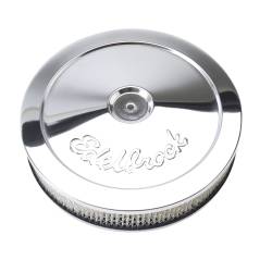 Edelbrock - Edelbrock 1208 Pro-Flo Chrome 10" Round Air Cleaner w/2" Paper Deep Flange - Image 2