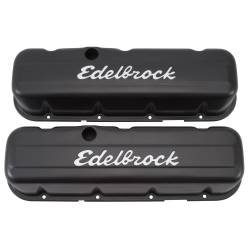Edelbrock - Edelbrock 4683 Sig-Valve Covers Black Tall Profile Chevy 396-502 '65-Later - Image 1
