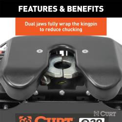 CURT - CURT 16035 Q20 5th Wheel Hitch for Ford F250/F350/450 8' Bed Puck System - Image 5