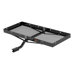 CURT - CURT 18110 48" x 20" Black Steel Tray Cargo Carrier 1-1/4" 2" Adapter 300 lbs - Image 1