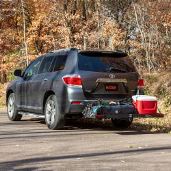 CURT - CURT 18110 48" x 20" Black Steel Tray Cargo Carrier 1-1/4" 2" Adapter 300 lbs - Image 2