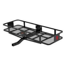 CURT - CURT 18150 60" x 20" Black Steel Basket Cargo Carrier Fixed 2" Shank 500 lbs - Image 1