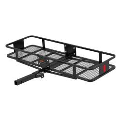 CURT - CURT 18151 60" x 20" Black Steel Basket Cargo Carrier Folding 2" Shank 500 lbs - Image 1