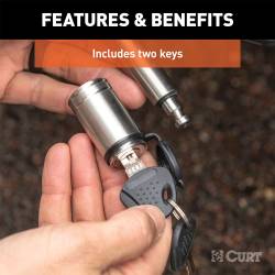 CURT - CURT 23516 Dogbone Hitch Pin Lock Fits - Image 3