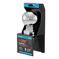 CURT - CURT 40067 2-5/16" Trailer Ball 1" x 2-1/8" Shank 7500 lbs Chrome Packaged - Image 1