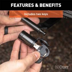 CURT - CURT 23518 Dogbone Hitch Pin Lock Fits - Image 3