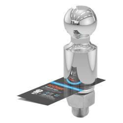 CURT - CURT 40032 1-7/8" Trailer Ball 1" x 2-1/8" Shank 2" Rise 3500 lbs Chrome - Image 2