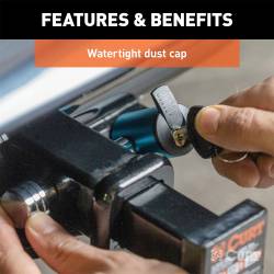 CURT - CURT 23506 1/2" Hitch Lock 5/8" Adapter 1.25" Or 2" Receiver Right-Angle Chrome - Image 3