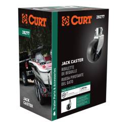 CURT - CURT 28277 6" Jack Caster for 2" Tube 1200 lbs Packaged - Image 2