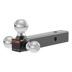 CURT - CURT 45001 Multi-Ball Mount 2" Hollow Shank 1-7/8" 2" & 2-5/16" Chrome Balls - Image 1