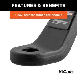 CURT - CURT 45459 Commercial Duty Forged Ball Mount 2.5" Shank 20000 lbs 6" Drop - Image 4
